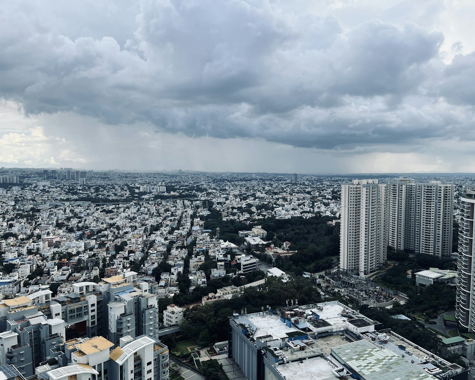 Aerial view of Bengaluru