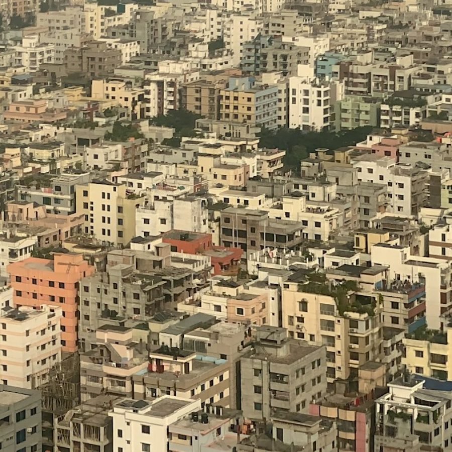 Aerial view of Dhaka