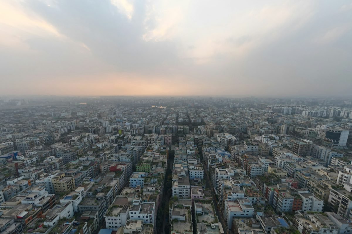 Aerial view of Dhaka